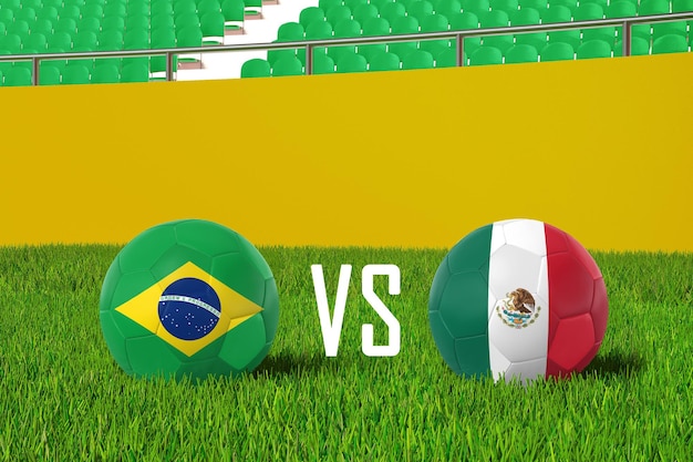 Foto brasil vs méxico en el estadio