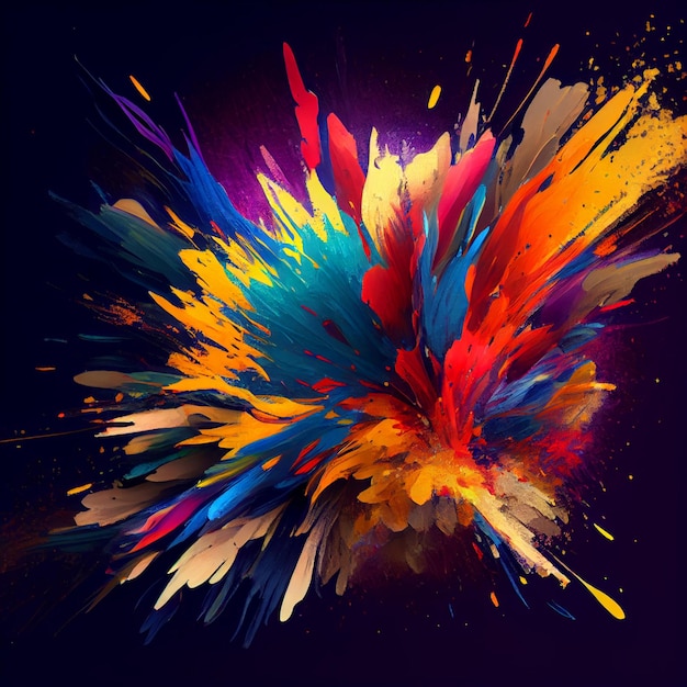 Brasilianische abstrakte Farbexplosion 2D fette Tinte
