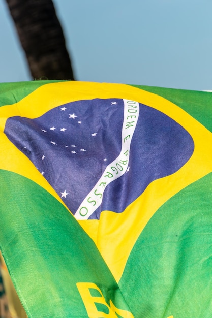 Brasilianische Flagge im Freien in Rio de Janeiro