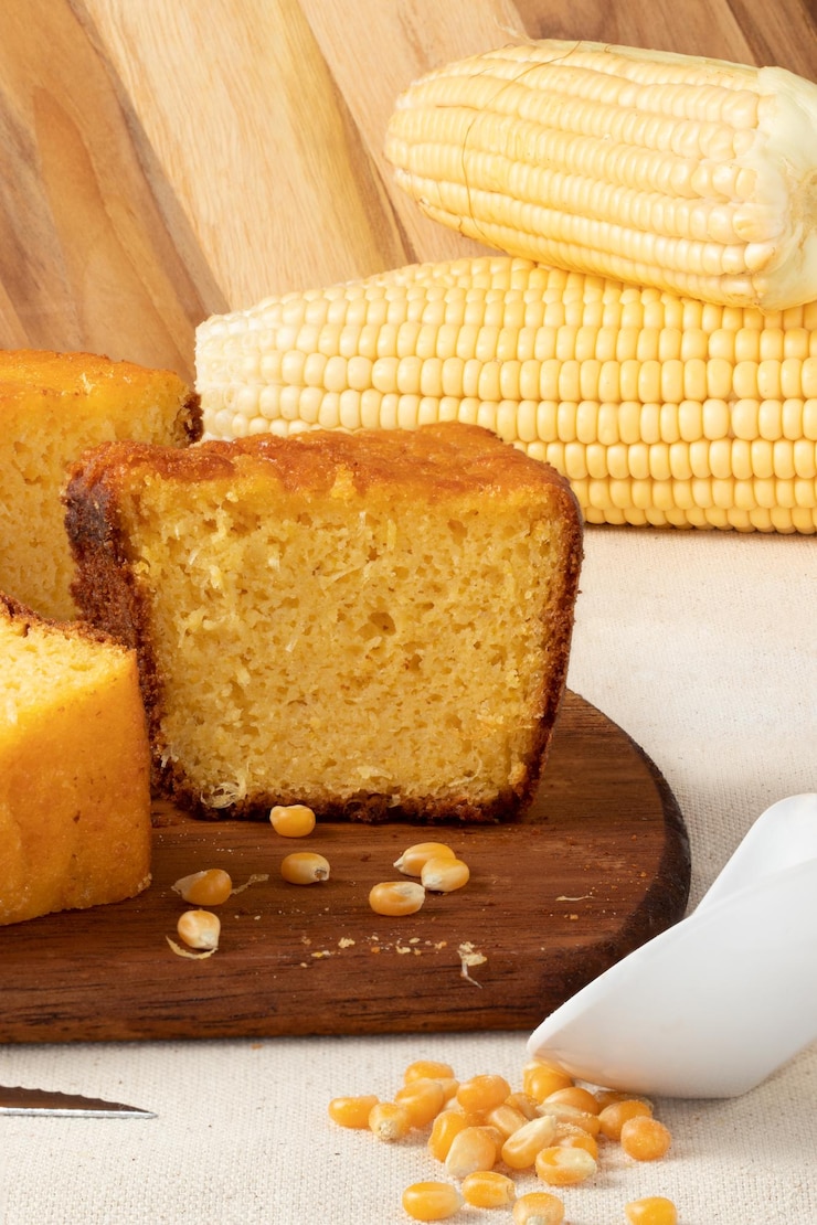 Brasilianischer Kuchen mit Mais (Bolo de Milho).