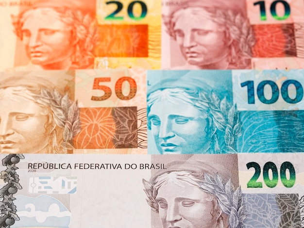 Brasilianischer Real ein geschäftlicher Hintergrund