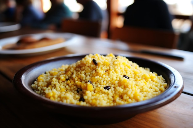 brasilianisches Essen Cous-cous-Cassava-Farofa