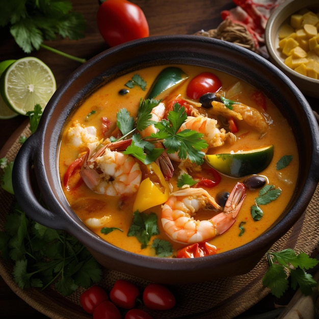 Brasilianisches Fischbrötchen Moqueca