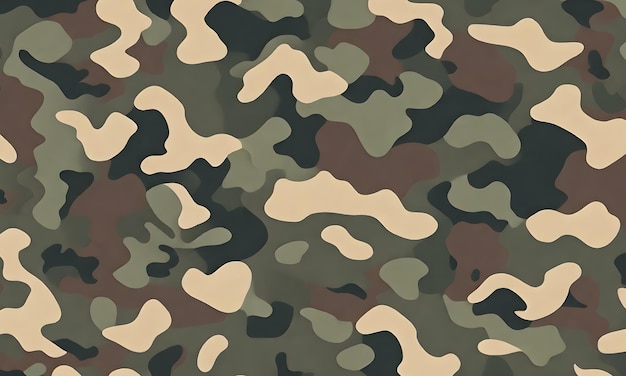 Braun-Grünes Tarnmuster Militärfarben Vektorstil Tarnstil Hintergrund Grafik Armeekunstdesign