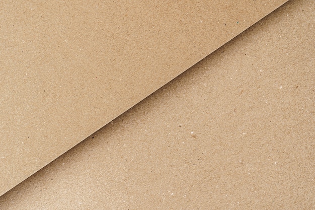Braune recycelte Kartonpapierblätter schließen. Geschäftskonzept