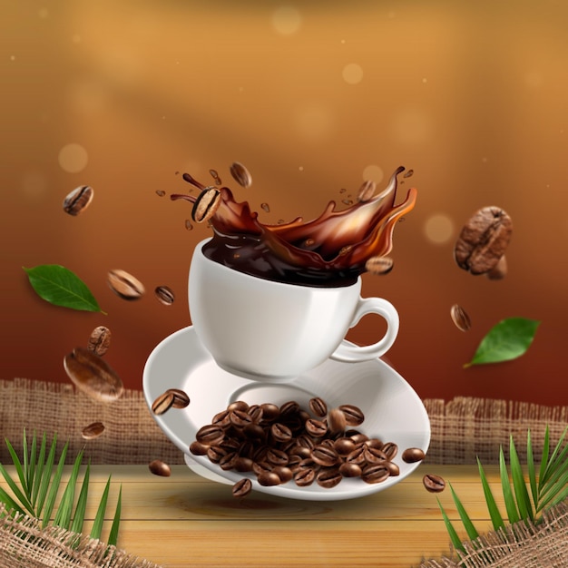 Brauner Hintergrund Getränk Kaffee Arabica Verkauf Rabatt Instagram Post