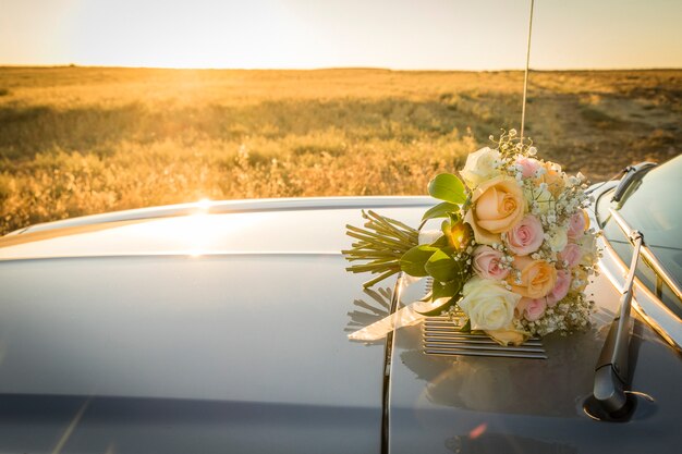 Foto brautstrauß der tag der hochzeit