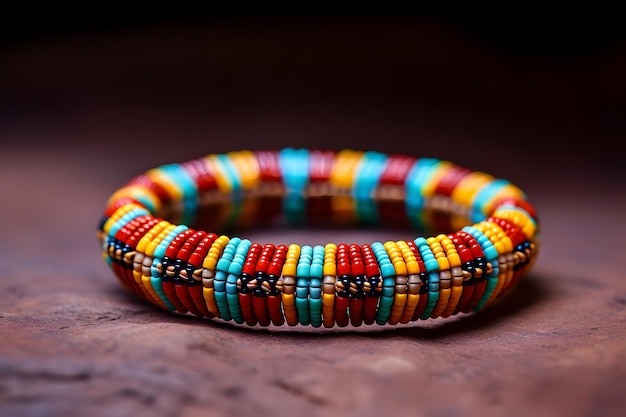 brazalete de amistad con colores vibrantes y patrones intrincados