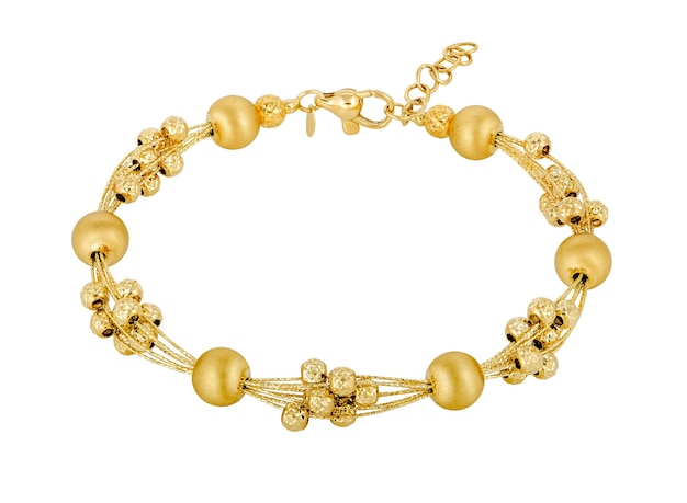 Brazalete de oro de dama. regalo de mujer de joyería con estilo.