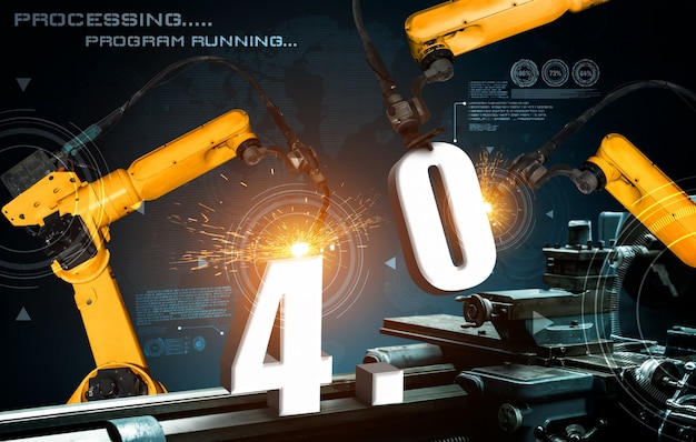Brazos robóticos industriales inteligentes para tecnología de producción digital en fábrica
