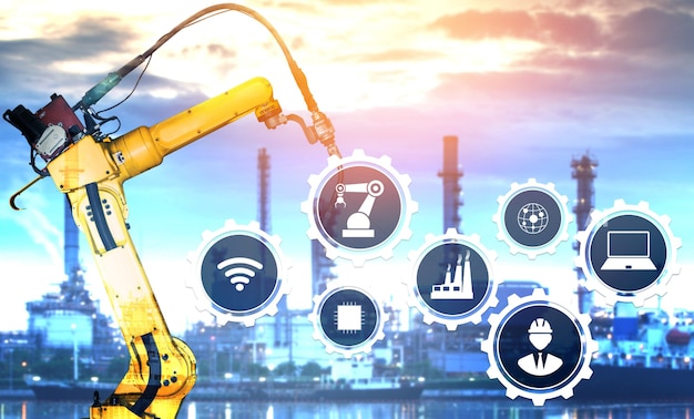 Brazos robóticos industriales inteligentes para la tecnología de producción de fábricas digitales