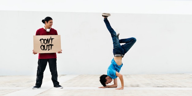 Breakdance-Jugendlichart-Bewegungs-Hiphop-Konzept