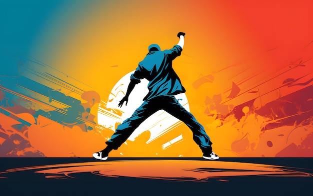 Breakdance Olympische Spiele Sport mit Kopierraum Hintergrund Straßentanz
