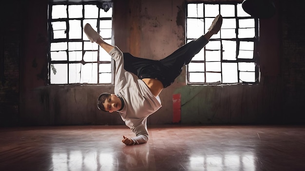 Breakdancer posieren im Tanzstudio