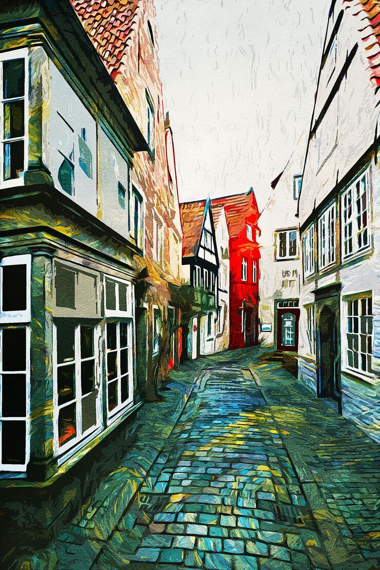 Foto bremen deutschland schöne ölmalerei landschaft