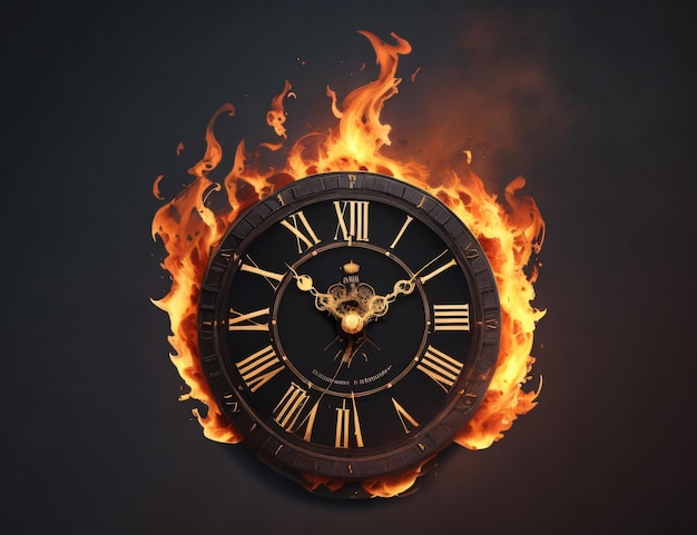 Brennende Uhr Die brennende Uhr repräsentiert die Zerbrechlichkeit der Zeit
