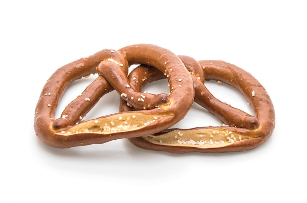 Brezel auf weißem Hintergrund