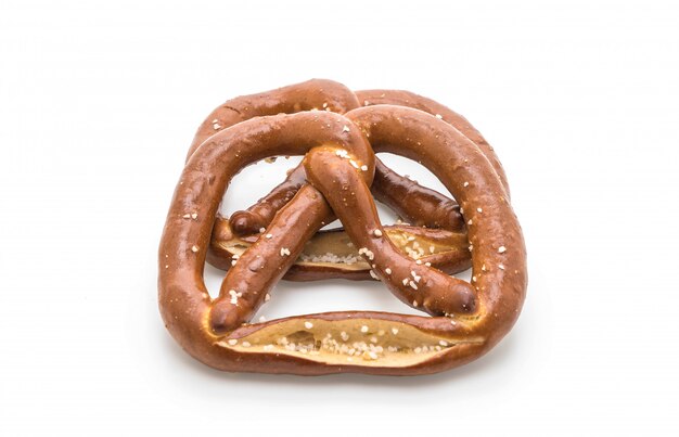 Brezel auf weißem Hintergrund