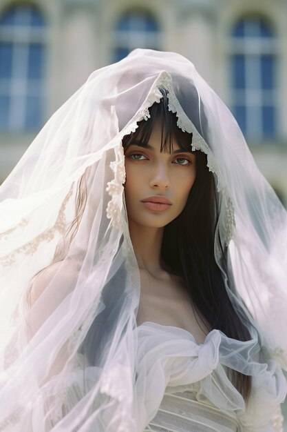 Bridal Elegance revela o retrato fascinante de Kylie Jenner no Chateau de Versailles, França