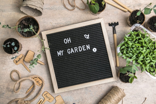 Briefkasten mit Text oh mein Gartenplatz