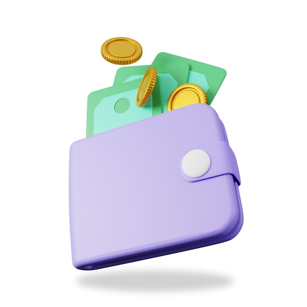 Brieftasche Geld und mit Geldmünze Cashback Geldrückerstattung Symbol Konzept Geld sparen