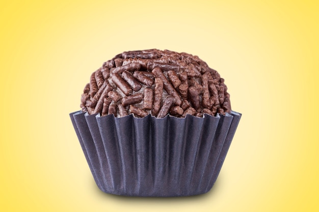 Foto brigadeiro caramelo de chocolate dulce tradicional brasileño