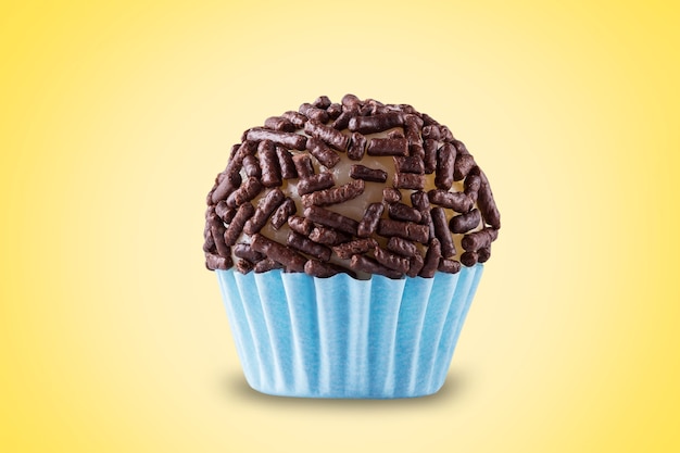 Brigadeiro caramelo de chocolate dulce tradicional brasileño