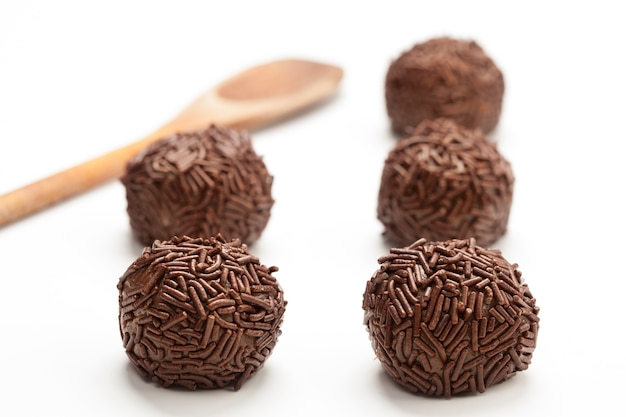 Brigadeiro un dulce brasileño.