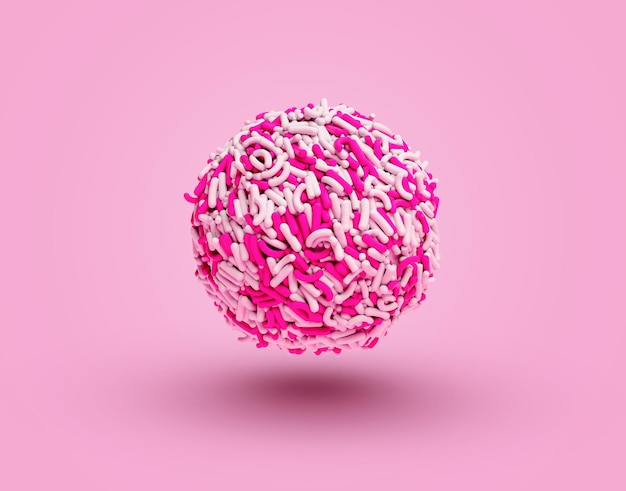 Brigadeiro rosa branco granulado doce brasileiro Brigadeiro doce artesanal polvilhado trufas