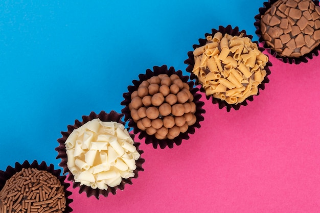 Brigadeiros típicos brasileños, varios sabores