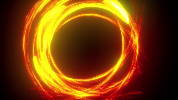 Bright Circle Fire computergenerierte D-Render