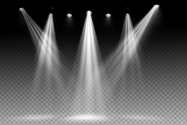 Bright Spotlights Illuminating the Stage