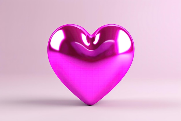 Brilhante Magenta Brilhante Formato de Coração Dia das Mães Dia das Mulheres Dia dos Namorados Generativa AI