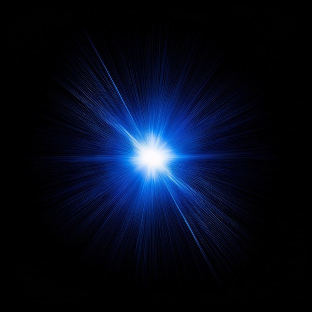 brilho de luz isolado em fundo preto e o movimento para a fantasia