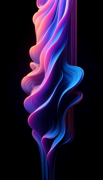 Brilho de néon Abstracto Textura sedosa Profundidade vibrante