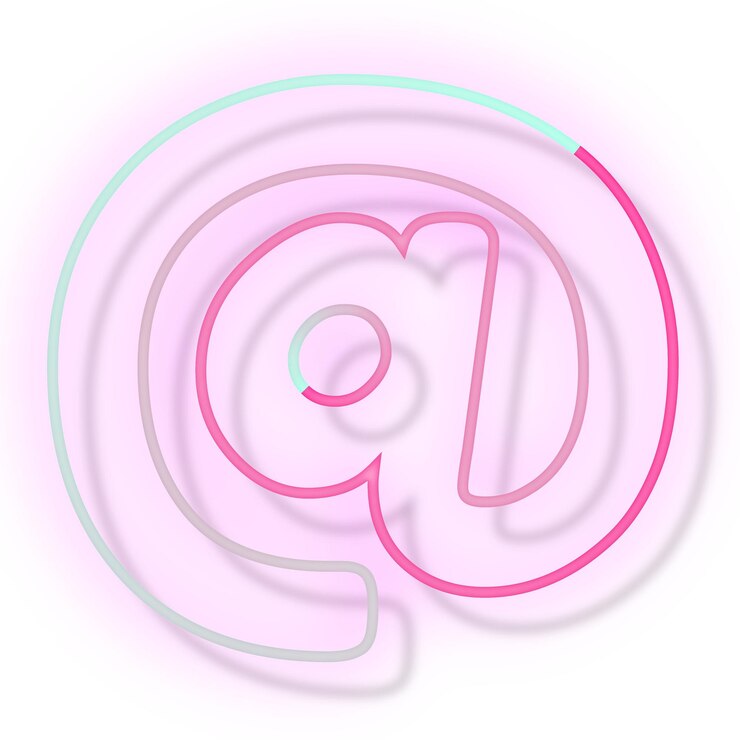 Foto brilho de néon rosa no sinal tipografia de fonte png