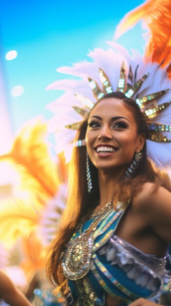 La brillante energía del carnaval de la samba