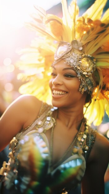 La brillante energía del carnaval de la samba