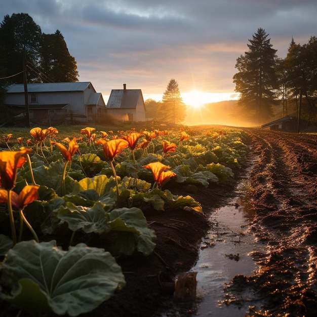 La brillante gloria de la mañana El paisaje de otoño