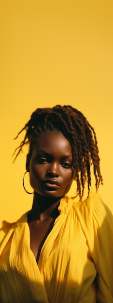 Brillante retrato de una mujer africana IA generativa