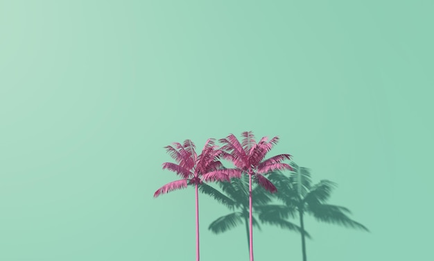 Brillante verano colorido palmera tropical fondo d representación