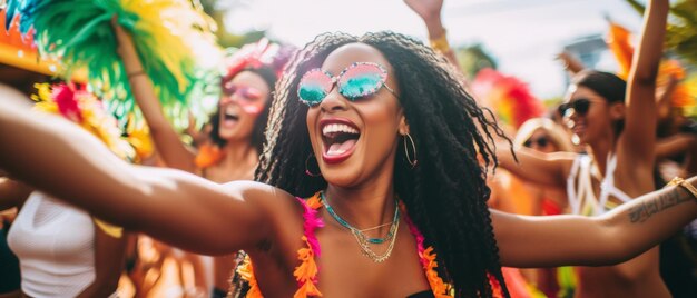 Brillantes trajes de carnaval Una celebración divertida de una fiesta brasileña