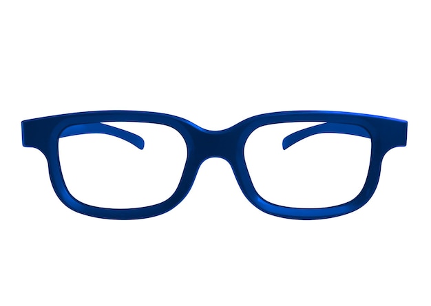 Brille isoliert blau