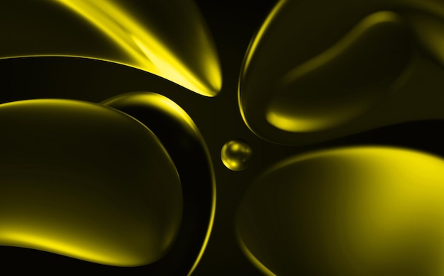 El brillo brillante afecta el diseño de fondo abstracto El color amarillo medio