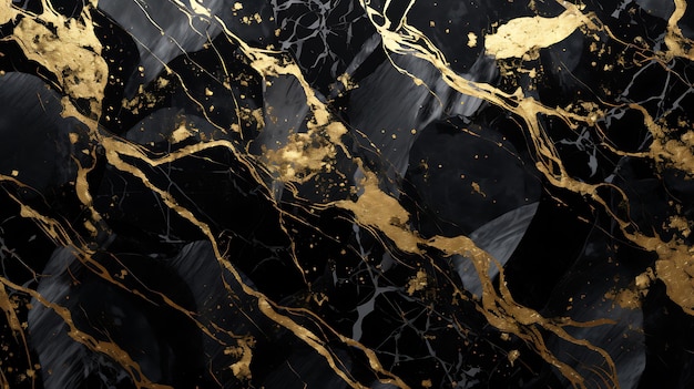 Brillo dorado texturas de mármol negro fondo brillo dorado abstracto textura de mármol oscuro