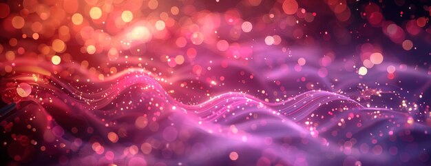 Brillo etéreo Camiños de luz rosados y púrpuras encantadores con Bokeh suave y colores vibrantes en alta det