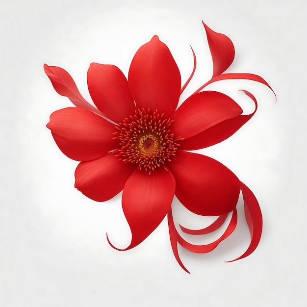 El brillo de la flor carmesí es un vector opulento del conjunto de logotipos de flores.