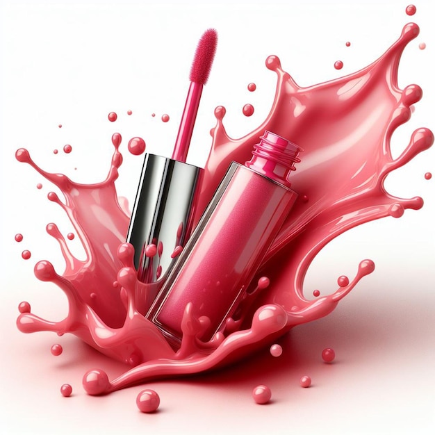 brillo de labios pintalabios salpicaduras productos cosméticos