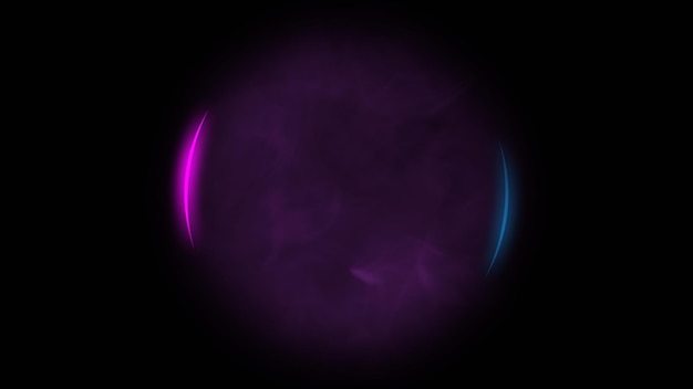 Brillo de neón esfera de humo color llamarada de luz en la oscuridad