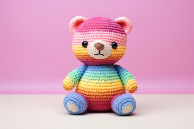 Brinquedo de crochet de urso Amigurumi